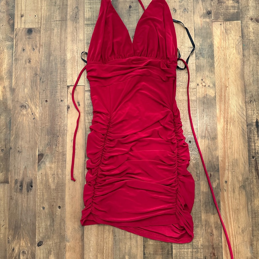 Papaya Red Bodycon Dress